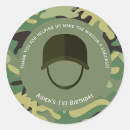 Camouflage Green | Army Birthday Sticker