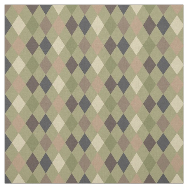 Camouflage Green Brown Geometric Muster Stoff (Muster)