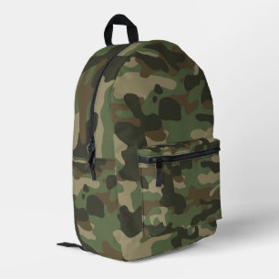 Camouflage Green Camouflage Army Pattern School Bedruckter Rucksack
