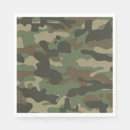Camouflage Green Camouflage Army Pattern Serviette