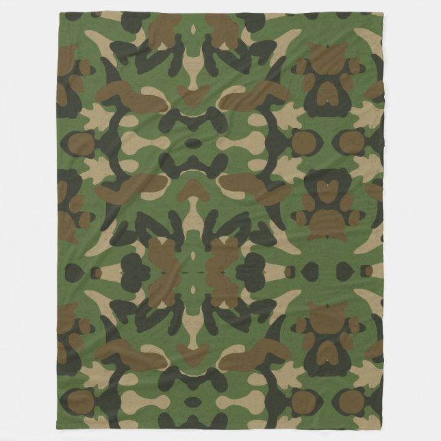 Camouflage Green Fleecedecke (Vorderseite)