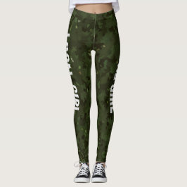CAMOUFLAGE GREEN LG LOCAL GIRL LEGGINGS