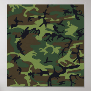 Camouflage Green Poster