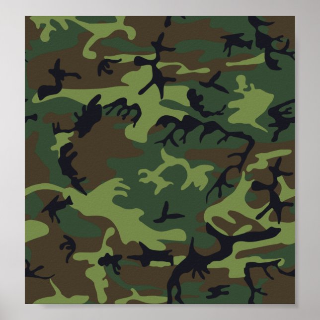 Camouflage Green Poster (Vorne)