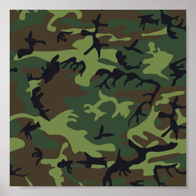 Camouflage Green Poster (Vorne)