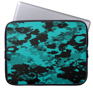 Camouflage Green Turquoise und Black Fun CAMOUFLAG Laptopschutzhülle