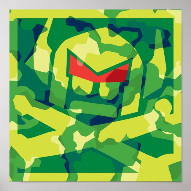Camouflage grün schwitzen poster (Vorne)