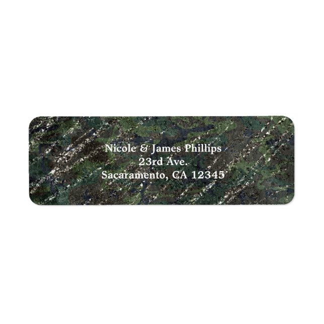 Camouflage Grüne und Silberne Armee Sparkle Elegan (Vorne)