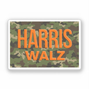 Camouflage Harris Walz 2024 Aufkleber