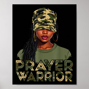 Camouflage Hat Gebet Krieger Gott Jesus Christlich Poster