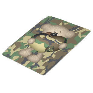Camouflage Heart Military Teddy Bär iPad Hülle