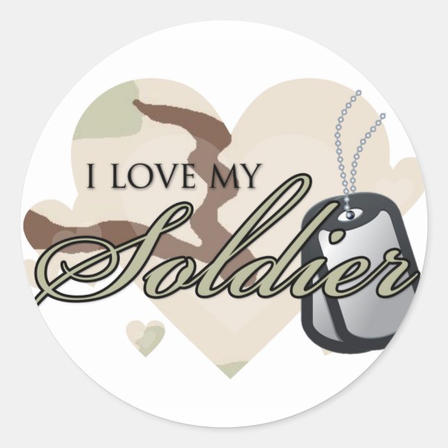 Camouflage Heart Runder Aufkleber (Vorderseite)
