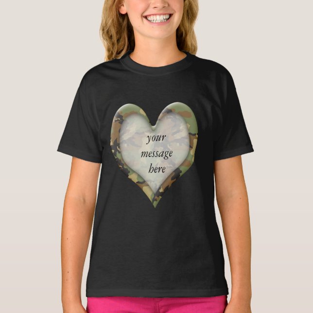Camouflage Heart T-Shirt (Vorderseite)