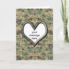 Camouflage Herz - Valentine Feiertagskarte