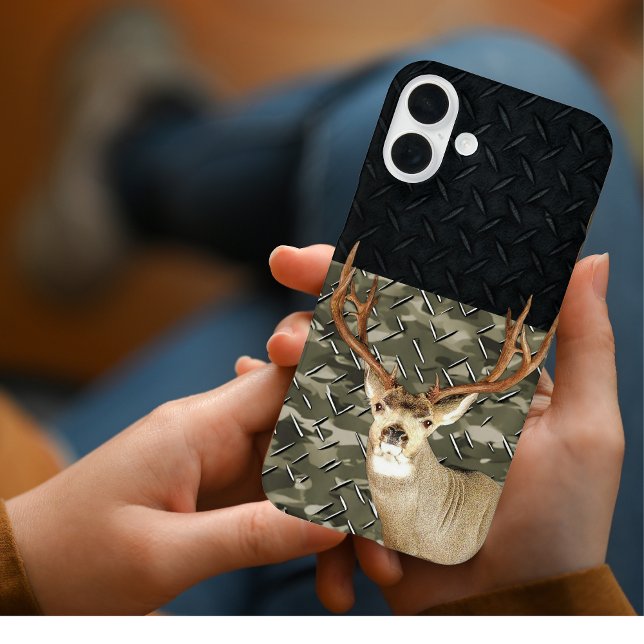 Camouflage Hirsche Jagdenname Männer Sportbuck Case-Mate iPhone Hülle (Deer Hunting Camo Buck Antlers iPhone Case)