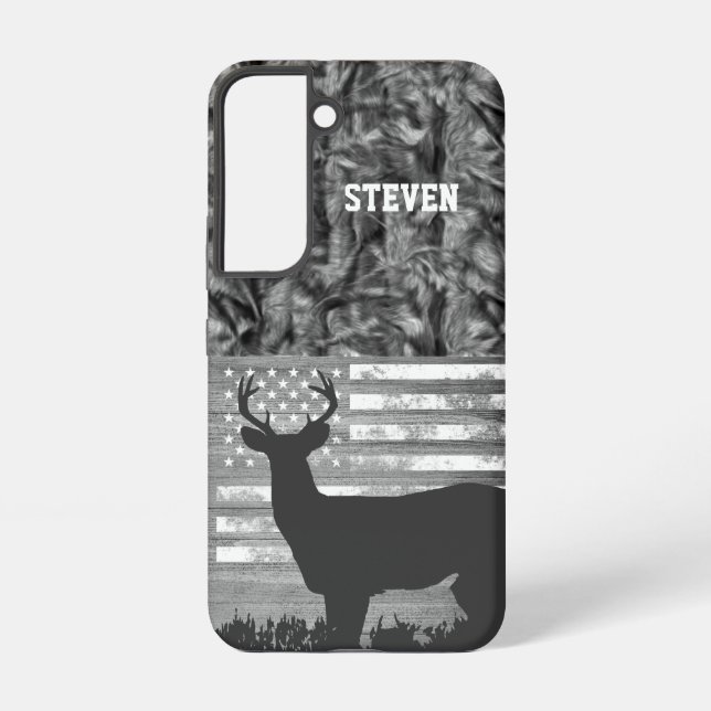 Camouflage Hirsche Jagdenname Sport Buck America F Samsung Galaxy Hülle (Rückseite)