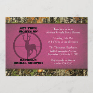 Camouflage Hot Pink Bridal Dusche Einladungen