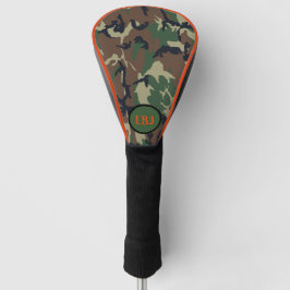 Camouflage Hunter Monogram Golf Head Cover Persona Headcover
