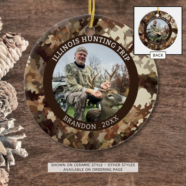 Camouflage Hunter One Foto Personalisiert Keramik Ornament (Von Creator hochgeladen)