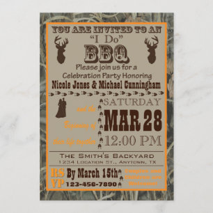 Camouflage I Do Barbecue Einladung