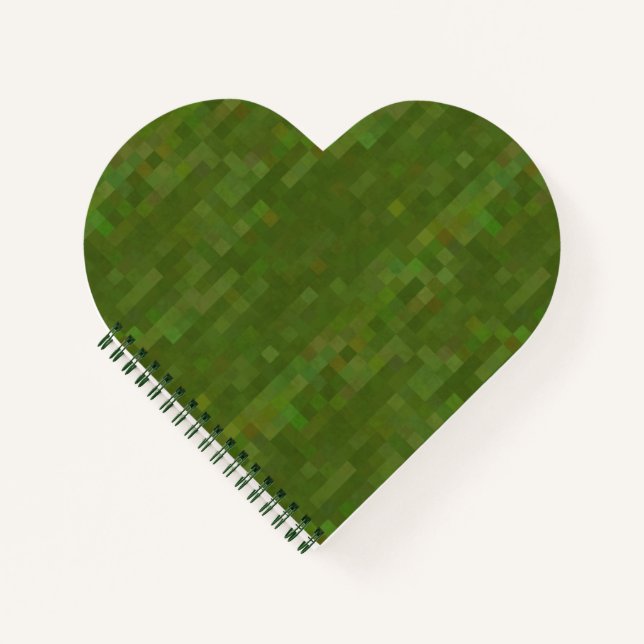 Camouflage im Army Style Pixel Notizbuch (Vorderseite)