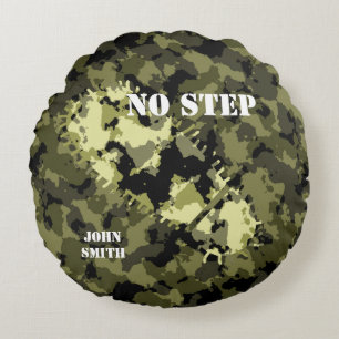 Camouflage im militärischen Stil Rundes Kissen