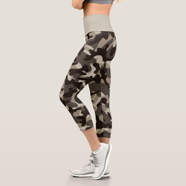 Camouflage im nahen Viertel Capri Leggings (Links)