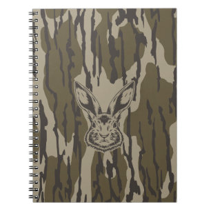Camouflage in Bottomland Jagd Camouflage Kaninchen Notizblock