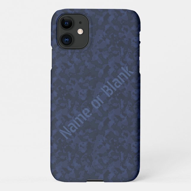 Camouflage iPhone Case in Navy HAMbWG iPhone Hülle (Rückseite)