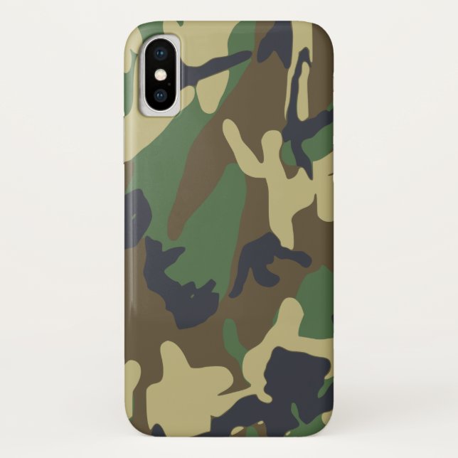 Camouflage iPhone X Hüllen (Rückseite)