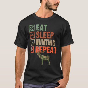 Camouflage isst Schlafjagd Wiederholung der Jagd T-Shirt
