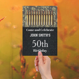 Camouflage Jagd Ammo Geburtstagsparty Einladungen