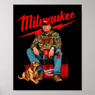Camouflage Jagd Jahreszeit Handbohrer Hundeschau Poster