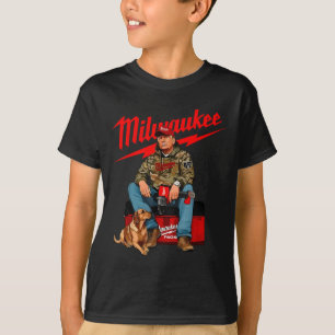Camouflage Jagd Jahreszeit Handbohrer Hundeschau T-Shirt