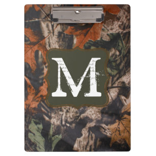 Camouflage Jäger Monogram Erstklammer Klemmbrett