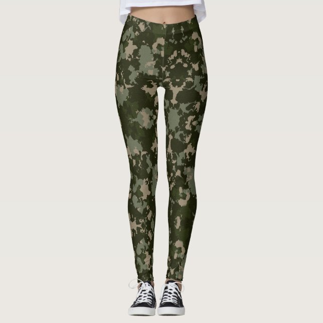 Camouflage Jah Army - Power Yoga Leggings (Vorderseite)