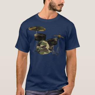 Camouflage Jazz Drum Set Grafikdesign für T-Shirt