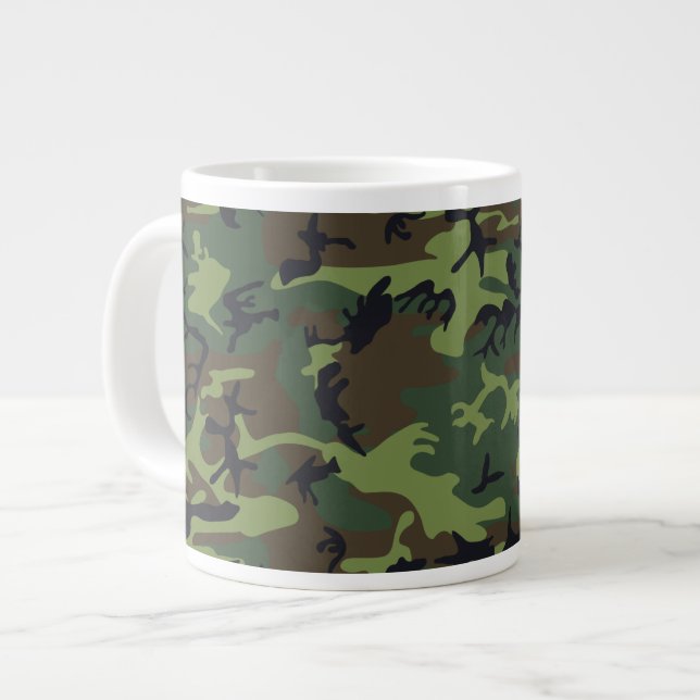 Camouflage Jumbo-Tasse (Vorderseite Links)
