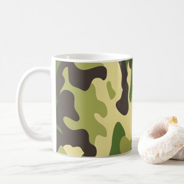 Camouflage Kaffeetasse (Mit Donut)
