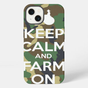 Camouflage Keep Calm and Farm On iPhone Hülle