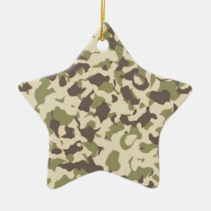 Camouflage Keramik Ornament