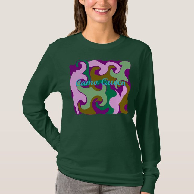 Camouflage-Königin-T - Shirt (Vorderseite)