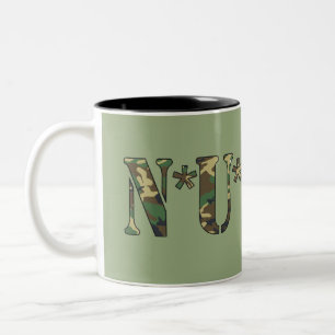 Camouflage-Krankenschwester-Tasse Zweifarbige Tasse