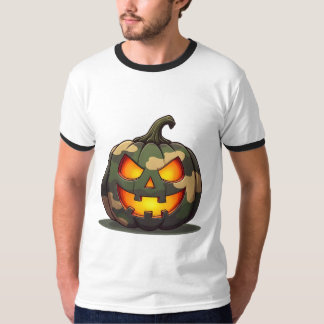 Camouflage Kürbislaterne Veteran Halloween Men Pum T-Shirt