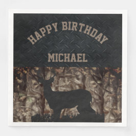 Camouflage Land Jagd zum Geburtstag Napkins Serviette