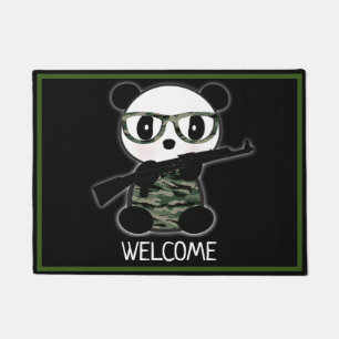 Camouflage Leon Der Panda Bär Begrüßungsmatte Fußmatte
