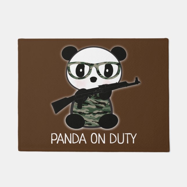 Camouflage Leon Der Panda Bär Begrüßungsmatte Fußmatte (Vorderseite)