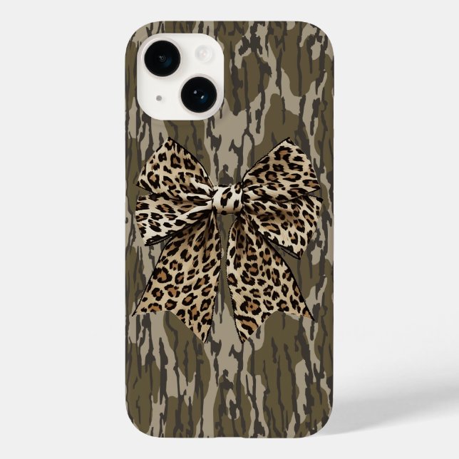 Camouflage Leopard Bow Ribbon Jagd Frauen Case-Mate iPhone Hülle (Rückseite)