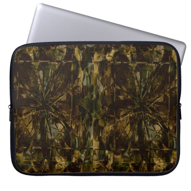 Camouflage-Liebhaber-Blumenblatt-Entwurf Laptopschutzhülle (Vorderseite)