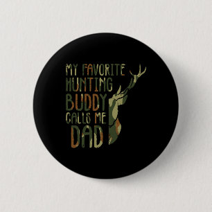Camouflage Liebster Jagdbuddy nennt mich Vater Hir Button